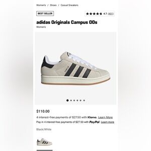 ADIDAS CAMPUS SNEAKERS - worn once!